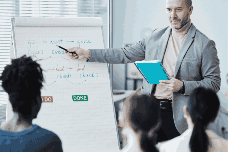 ingles para adultos como perder el miedo a hablar trabajadores recibiendo clases de inglés para adultos